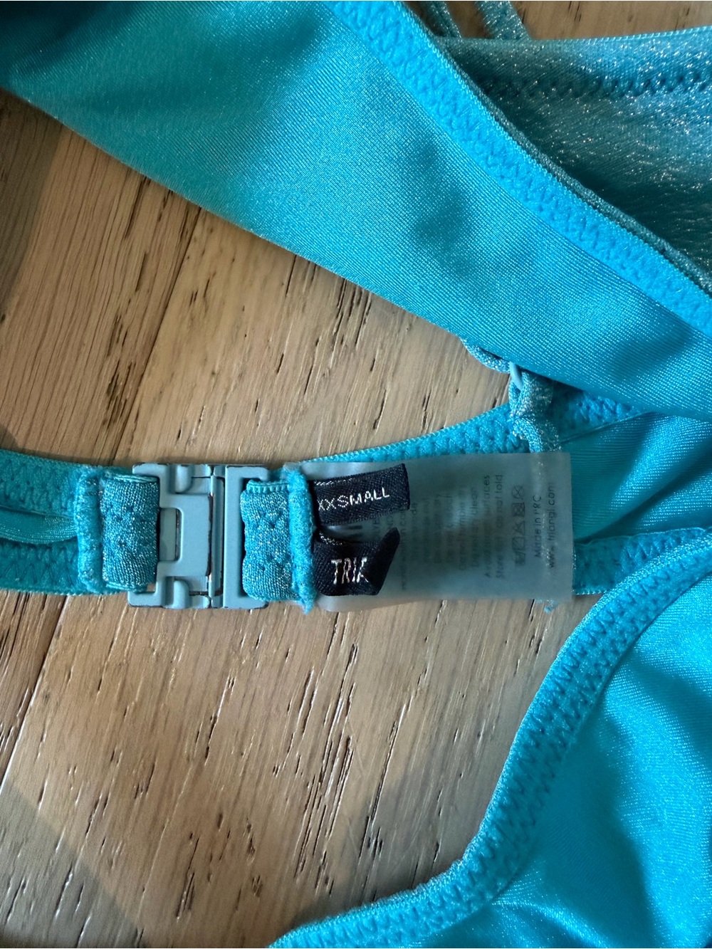 triangl swimwear Shimmer Aqua Blue Two-Piece Bikini - Picture 3 of 3